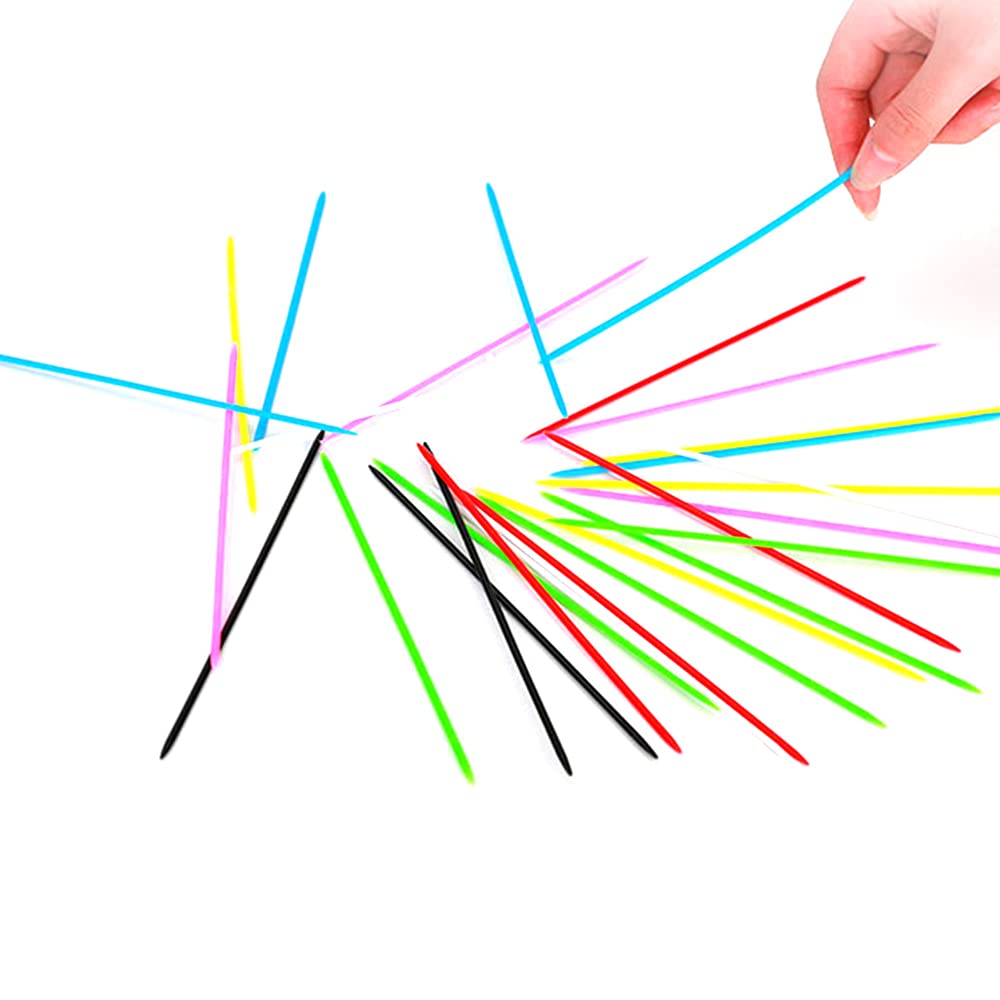 YANQINQIN Colorful Pick Up Sticks – 6.3-Inch Family Game