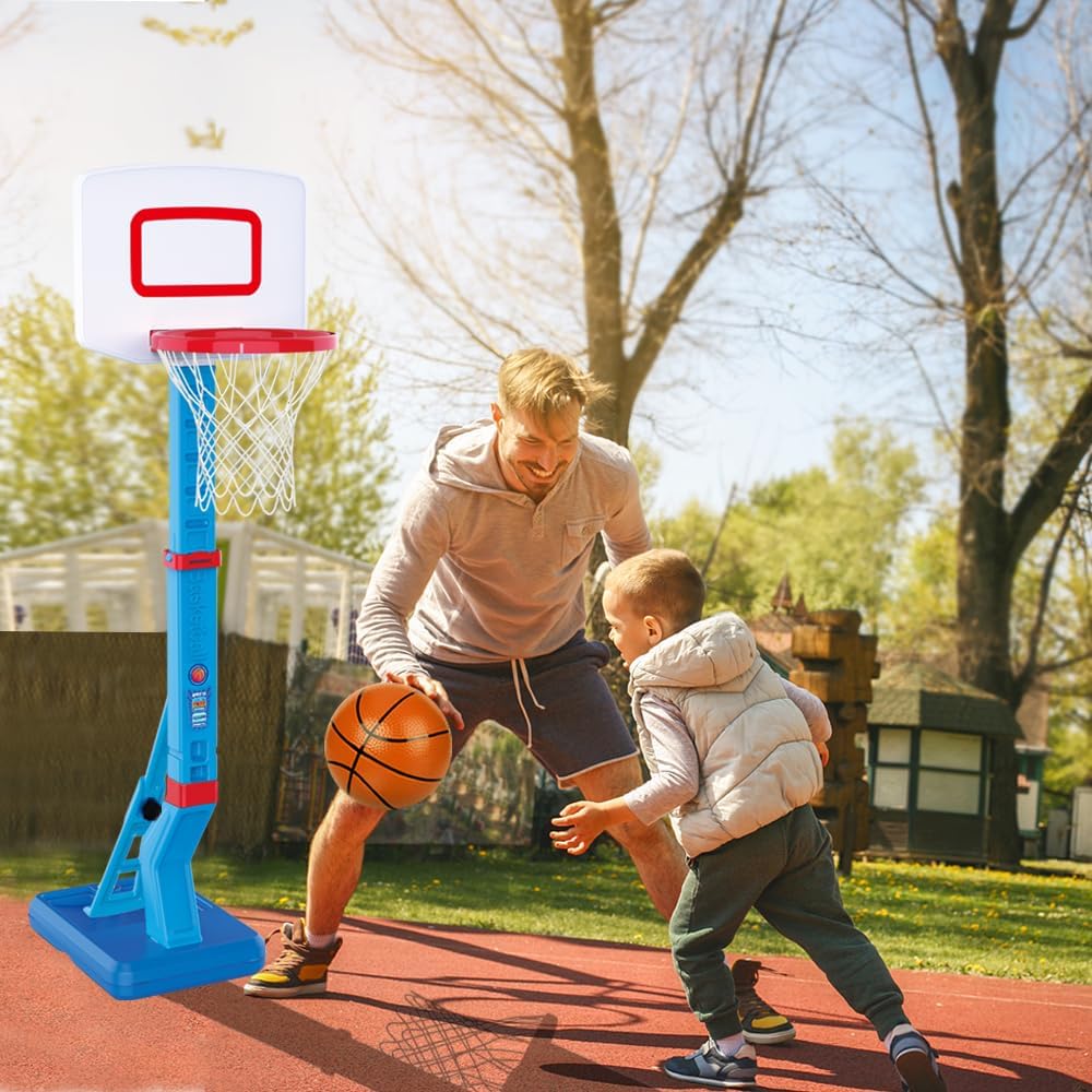 YAOASEN Toddler Basketball Hoop – Adjustable, Portable Indoor/Outdoor Poolside Play