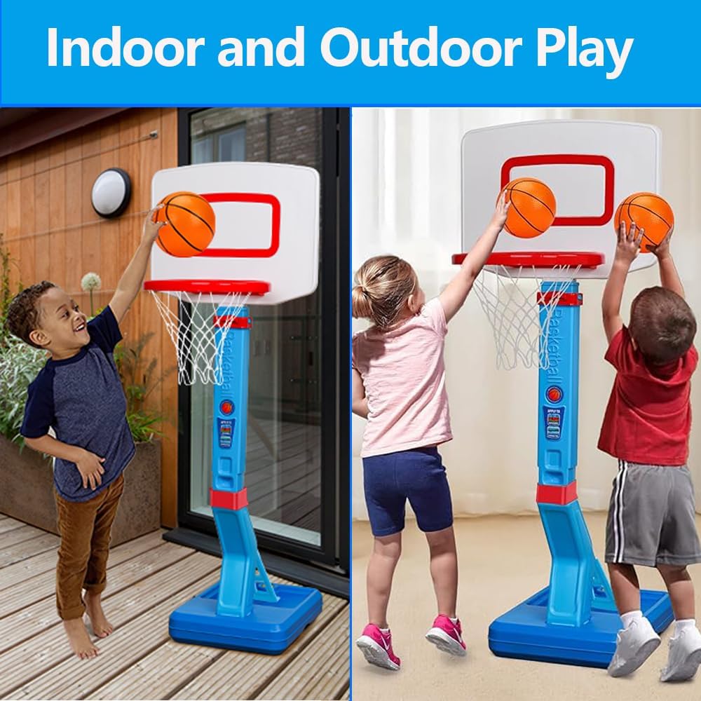 YAOASEN Toddler Basketball Hoop – Adjustable, Portable Indoor/Outdoor Poolside Play
