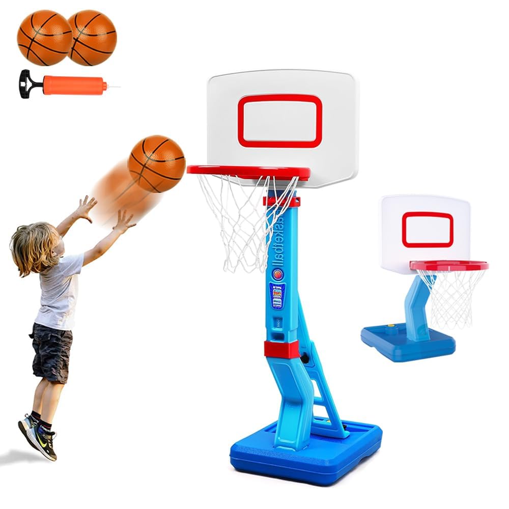 YAOASEN Toddler Basketball Hoop – Adjustable, Portable Indoor/Outdoor Poolside Play