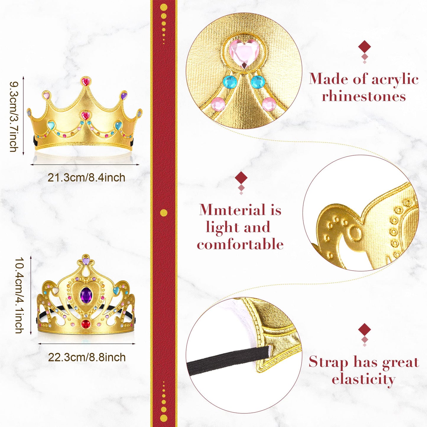 Yaomiao 44 Pcs Birthday Foam Crowns for Kids – DIY Crown Kit with Diamond Stickers