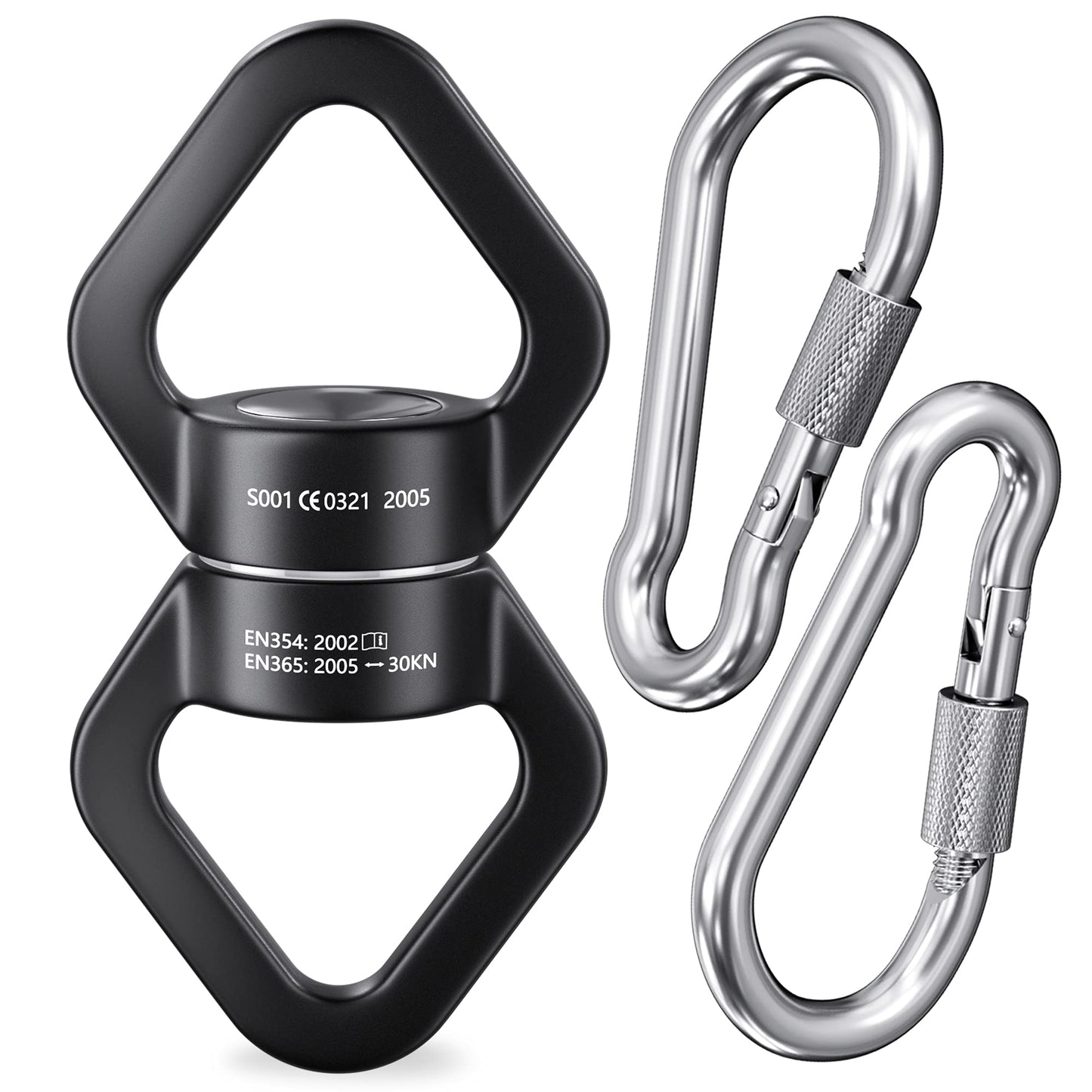 YARKOR Swing Swivel — 360° Safety Rotational Device, 30KN Capacity for Swings & Aerial Arts