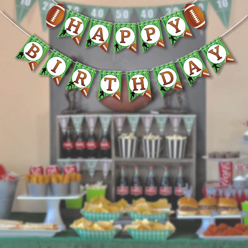 Yasmart Life Football Birthday Banner – Party Decorations & Flags
