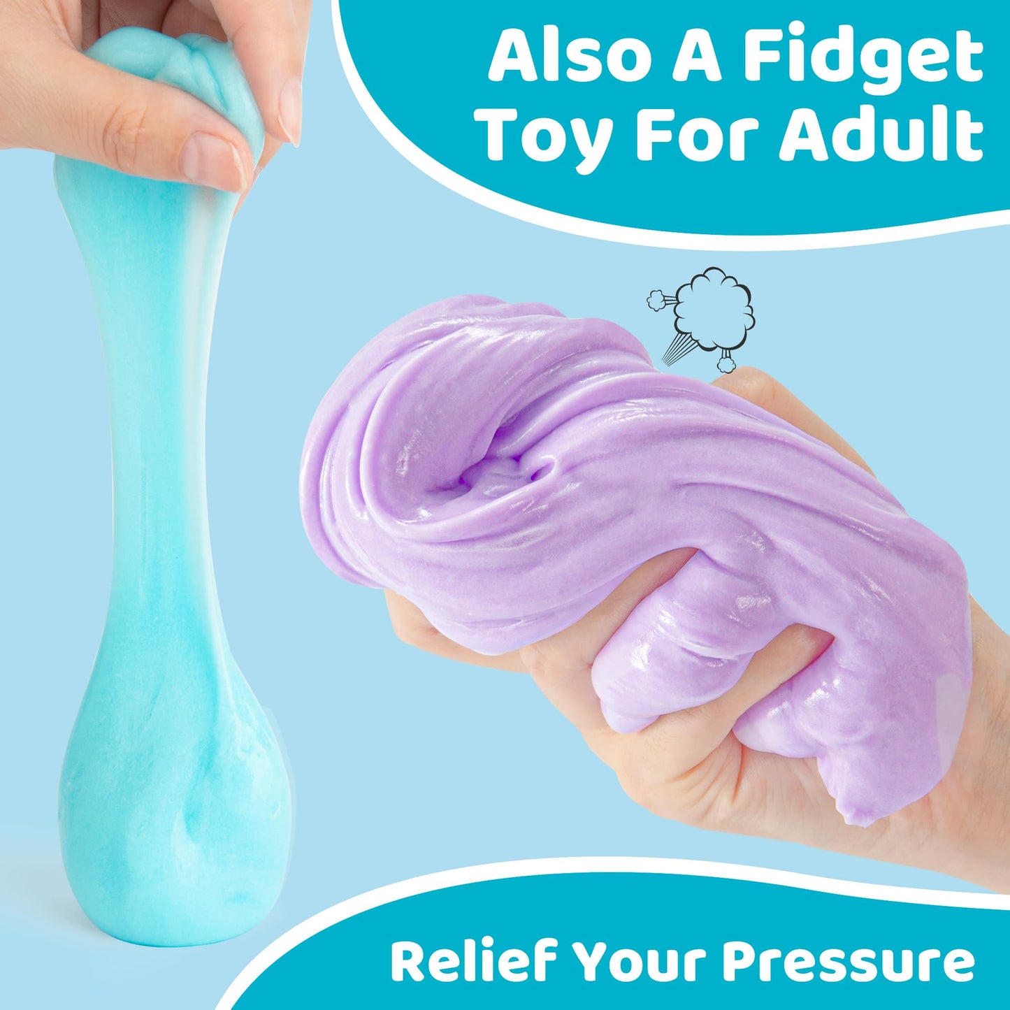 YasTant Slime Kit for Kids – Safe, Fluffy Butter Slime (6-Pack)