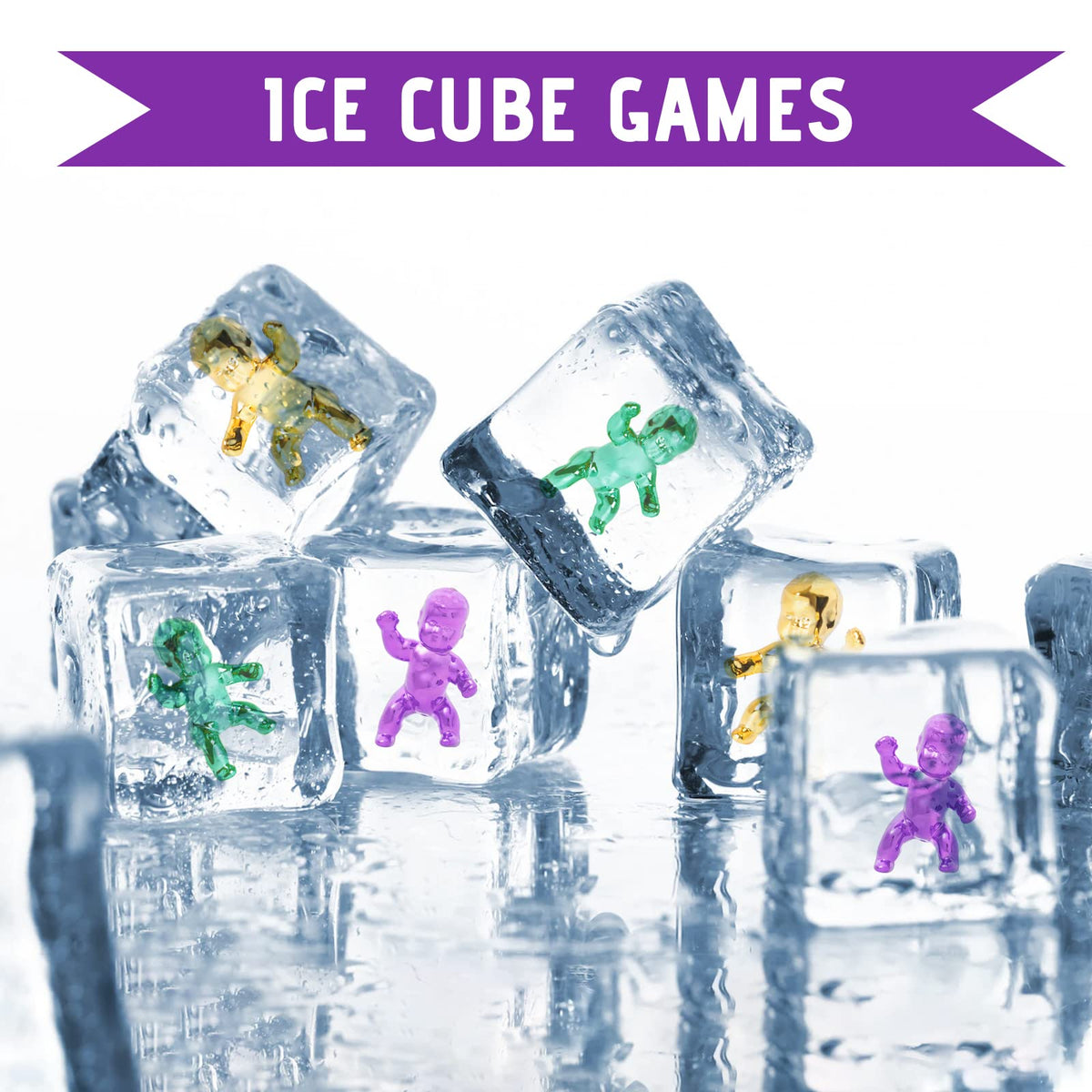YAXINRUI King Cake Babies – 36 Mini Plastic Mardi Gras Figures for Cake, Ice Cubes & Party Fun