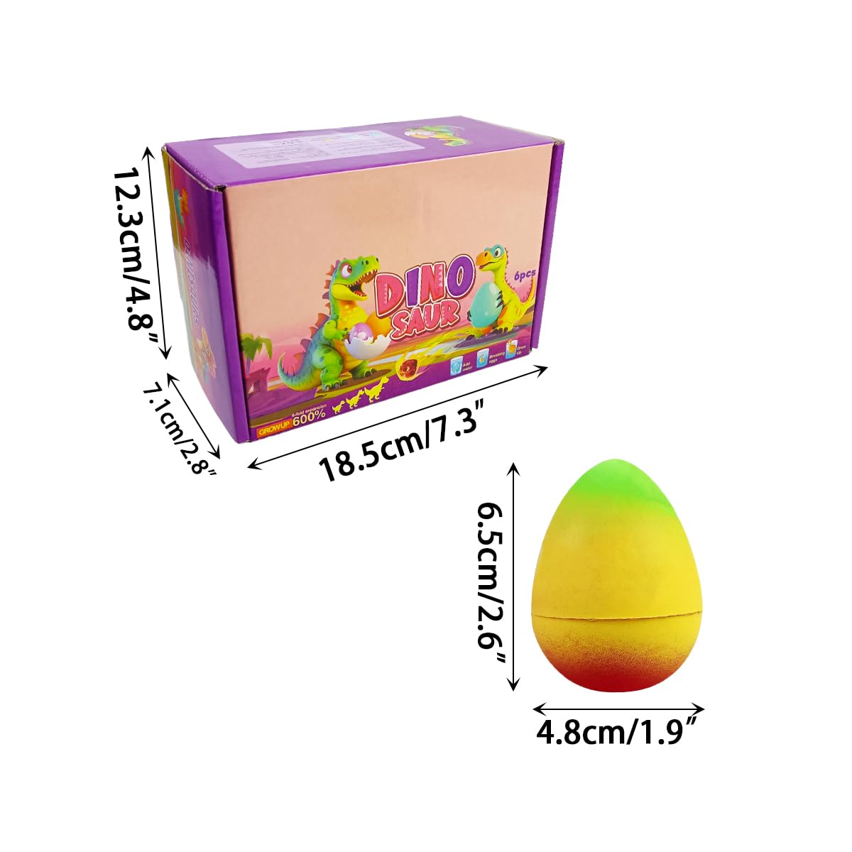 Yaxuan 6 Pack Dinosaur Hatching Surprise Eggs – Easter Toys for Kids