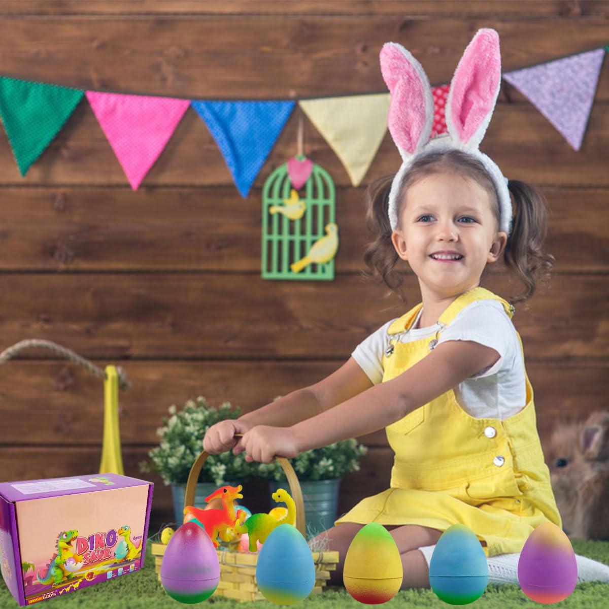 Yaxuan 6 Pack Dinosaur Hatching Surprise Eggs – Easter Toys for Kids