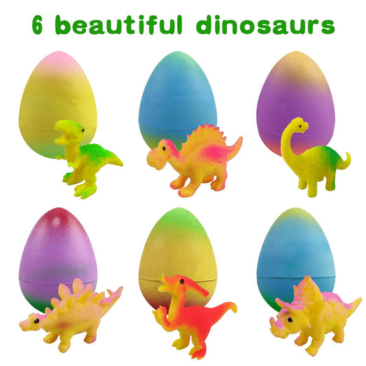 Yaxuan 6 Pack Dinosaur Hatching Surprise Eggs – Easter Toys for Kids