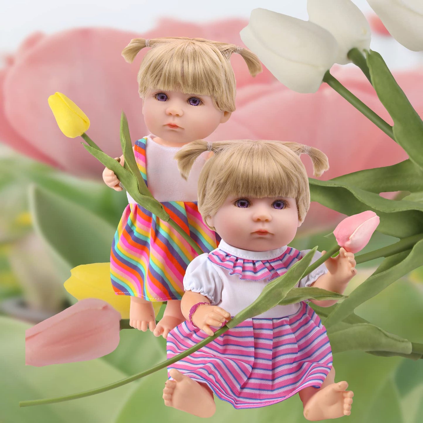 YAYYAY Alive Doll Clothes — 12 Sets Colorful Princess Dresses, Romper & Sweater for 12–14 Inch Dolls