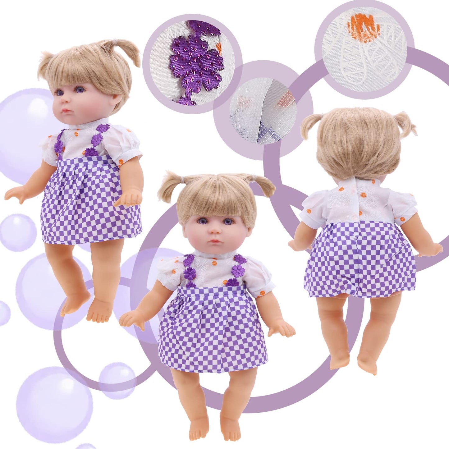 YAYYAY Alive Doll Clothes — 12 Sets Colorful Princess Dresses, Romper & Sweater for 12–14 Inch Dolls
