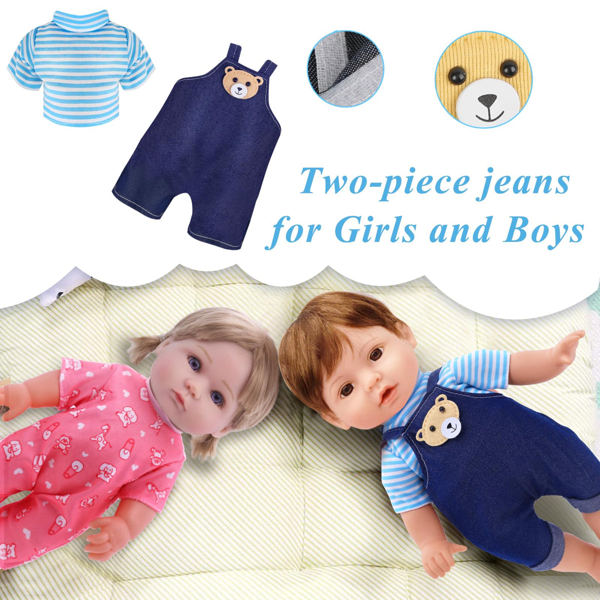 YAYYAY Doll Clothes & Accessories for 11-Inch Dolls – 6 Outfit Sets