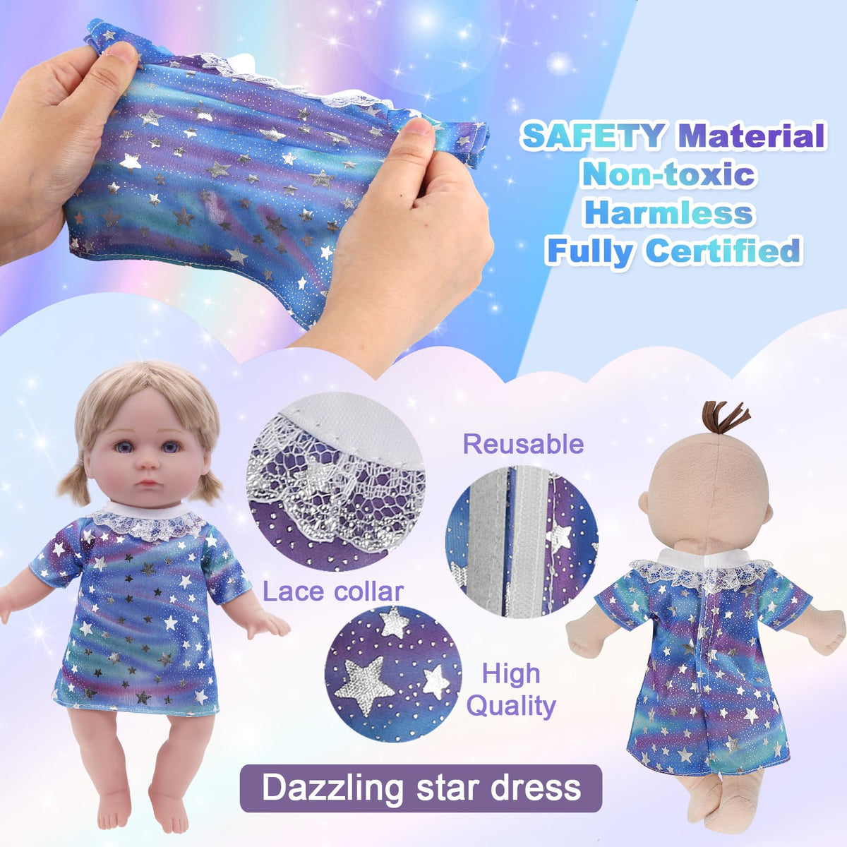 YAYYAY Doll Clothes & Accessories for 11-Inch Dolls – 6 Outfit Sets