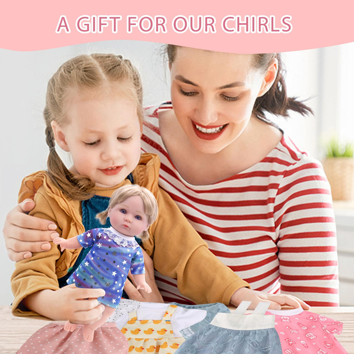 YAYYAY Doll Clothes & Accessories for 11-Inch Dolls – 6 Outfit Sets