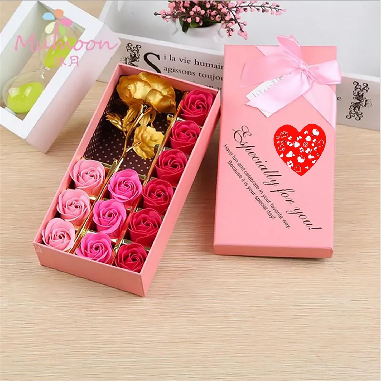 Ycfish 500 Pcs Funky Heart Roll Stickers – Valentine’s Day Love Labels, Red Self-Adhesive Hearts