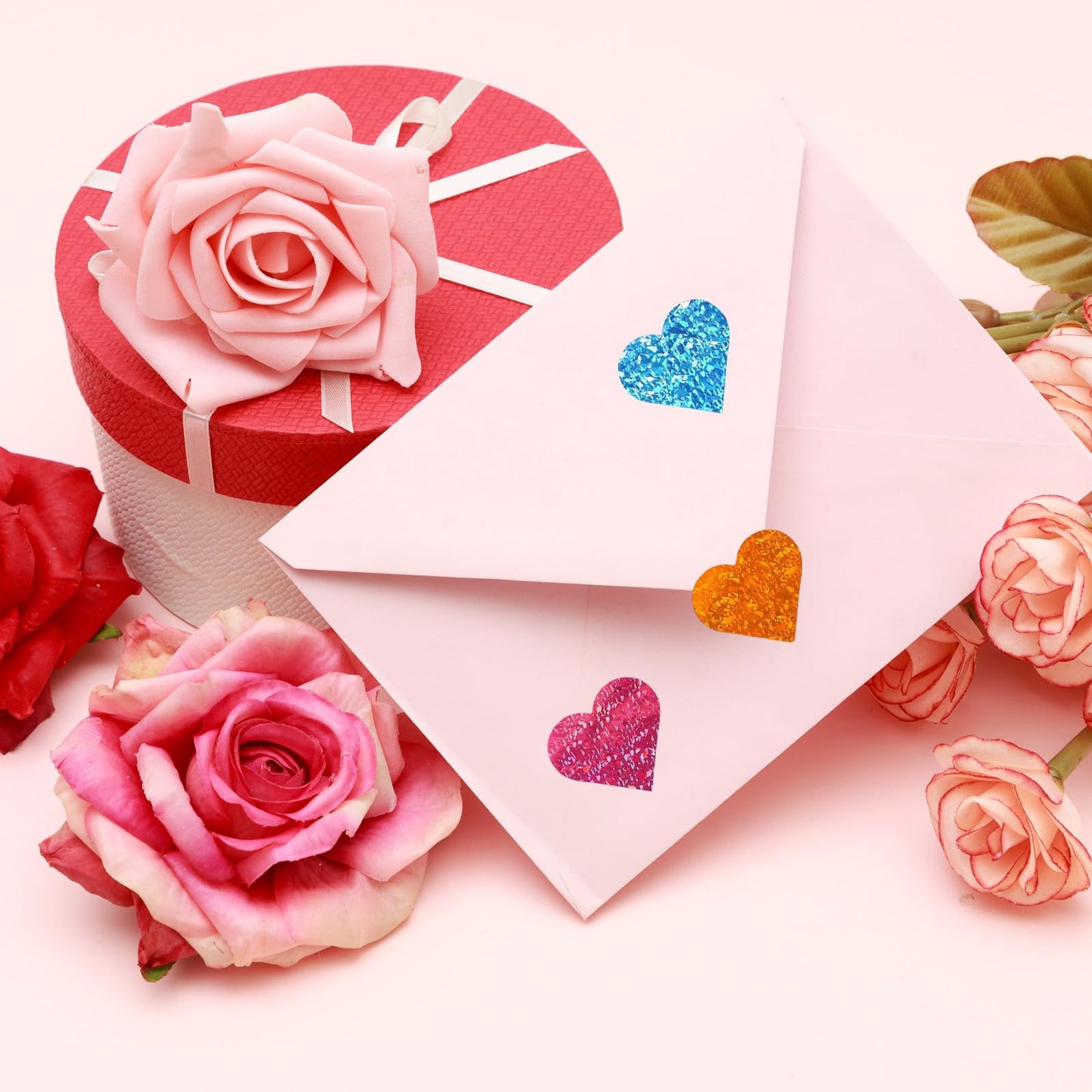 Ycfish 500 Pcs Funky Heart Stickers – Valentine Decor, Gift Labels & DIY Crafts