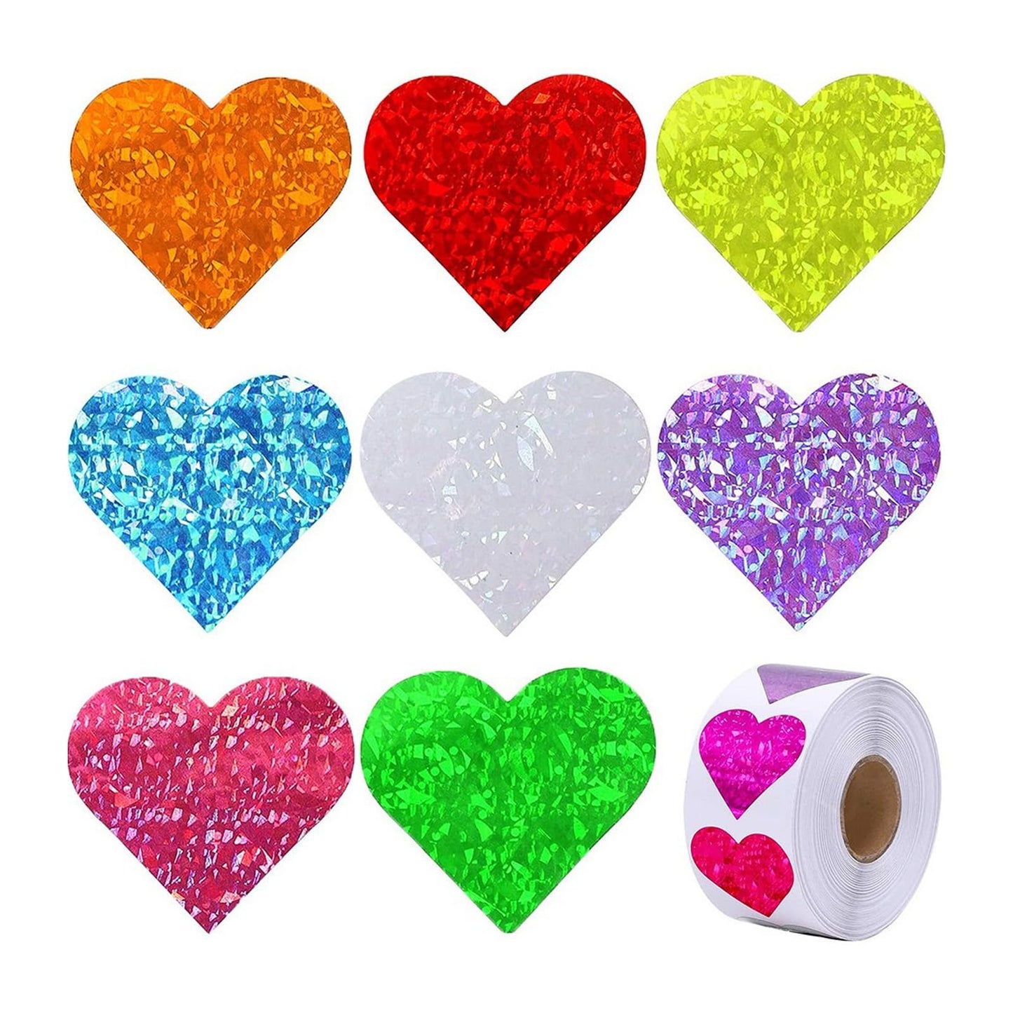 Ycfish 500 Pcs Funky Heart Stickers – Valentine Decor, Gift Labels & DIY Crafts