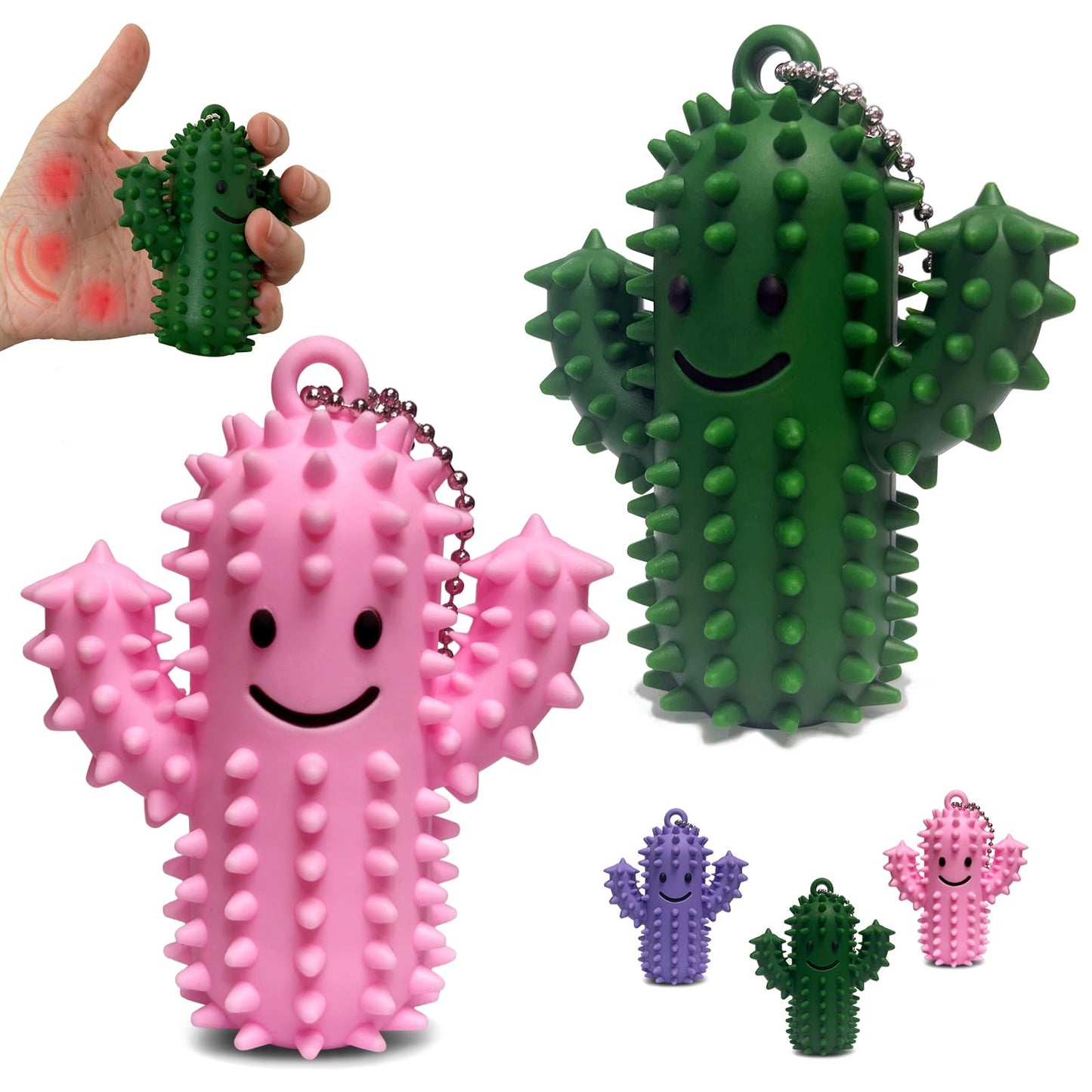 YCWKXJC Little Ouchies Spiky Cactus Fidget Toys – Anxiety Relief & Focus (2 Pack)