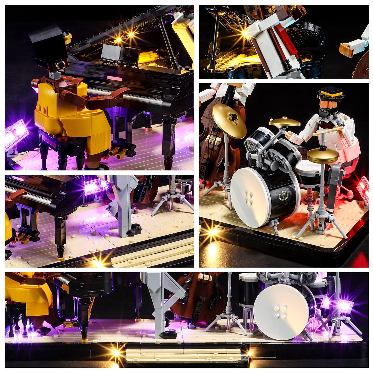 YEABRICKS LED Light Kit for Lego 21334 Jazz Quartet | Illuminate Your Jazz Quartet Model