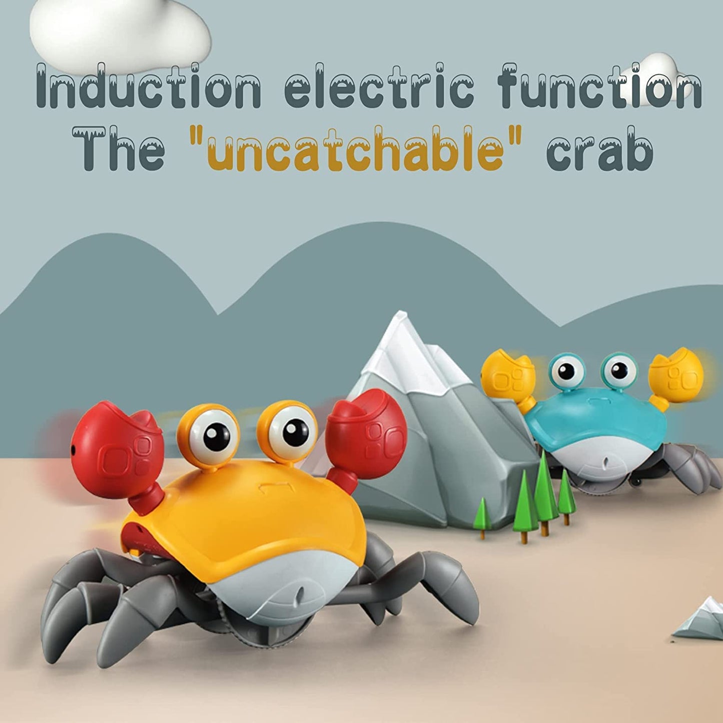 Yeaye Crawling Crab Baby Toy – Tummy Time, Music & Sideways Crawling for 0–36 Months