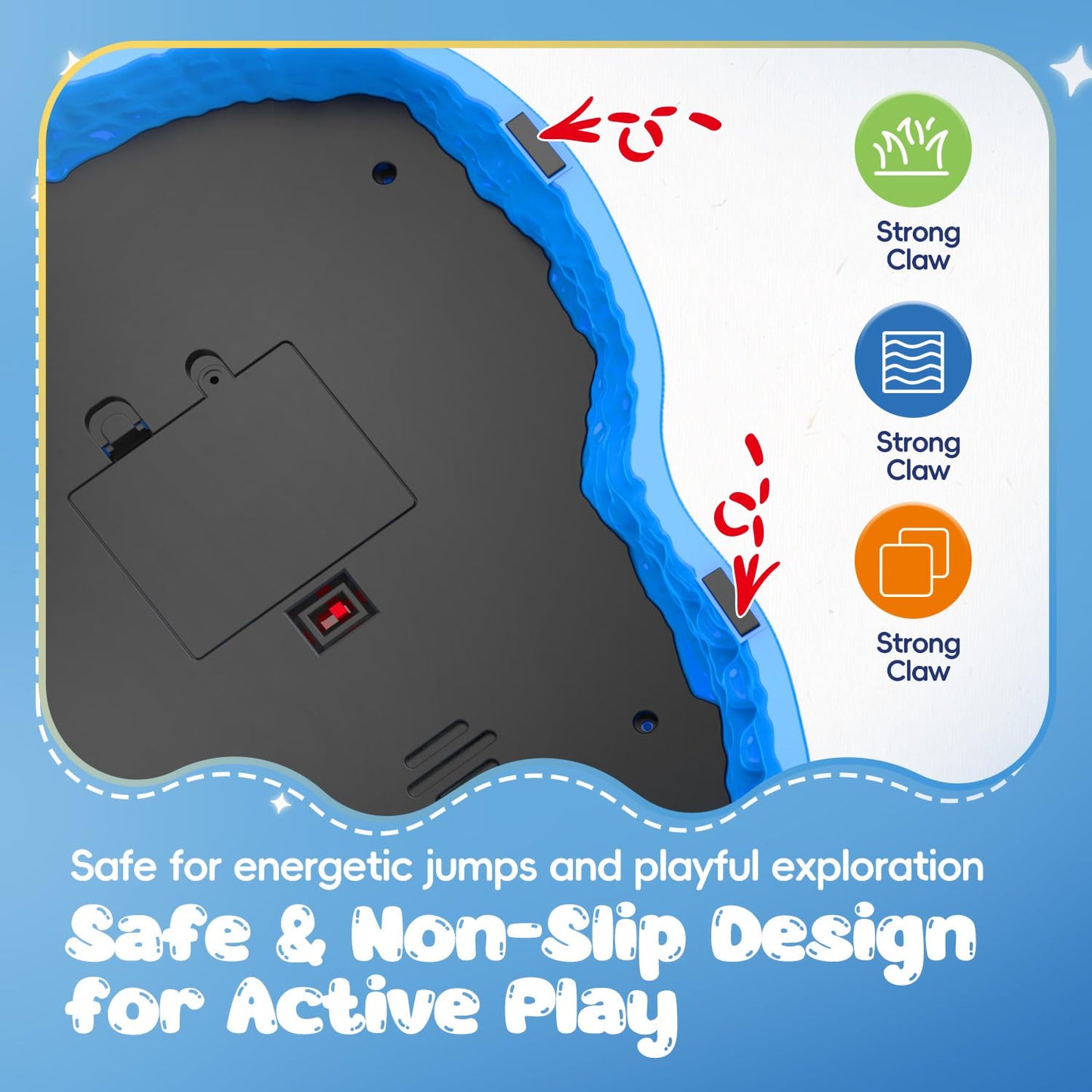 YEE BY ONE Dinosaur Stepping Stones — Mist, Roar & Lights for Kids 3-5