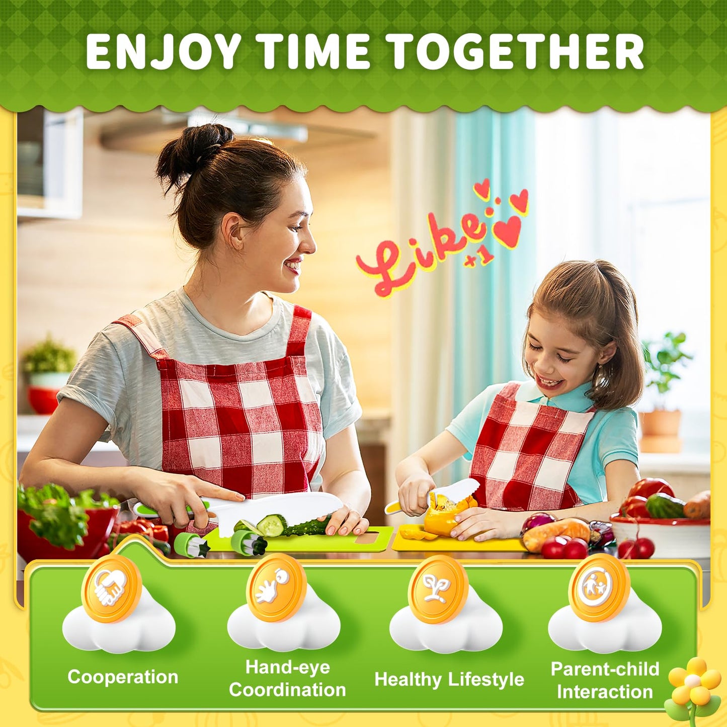 Yeeammk Kids Kitchen Tools – 19-Piece Montessori Toddler Chef Set