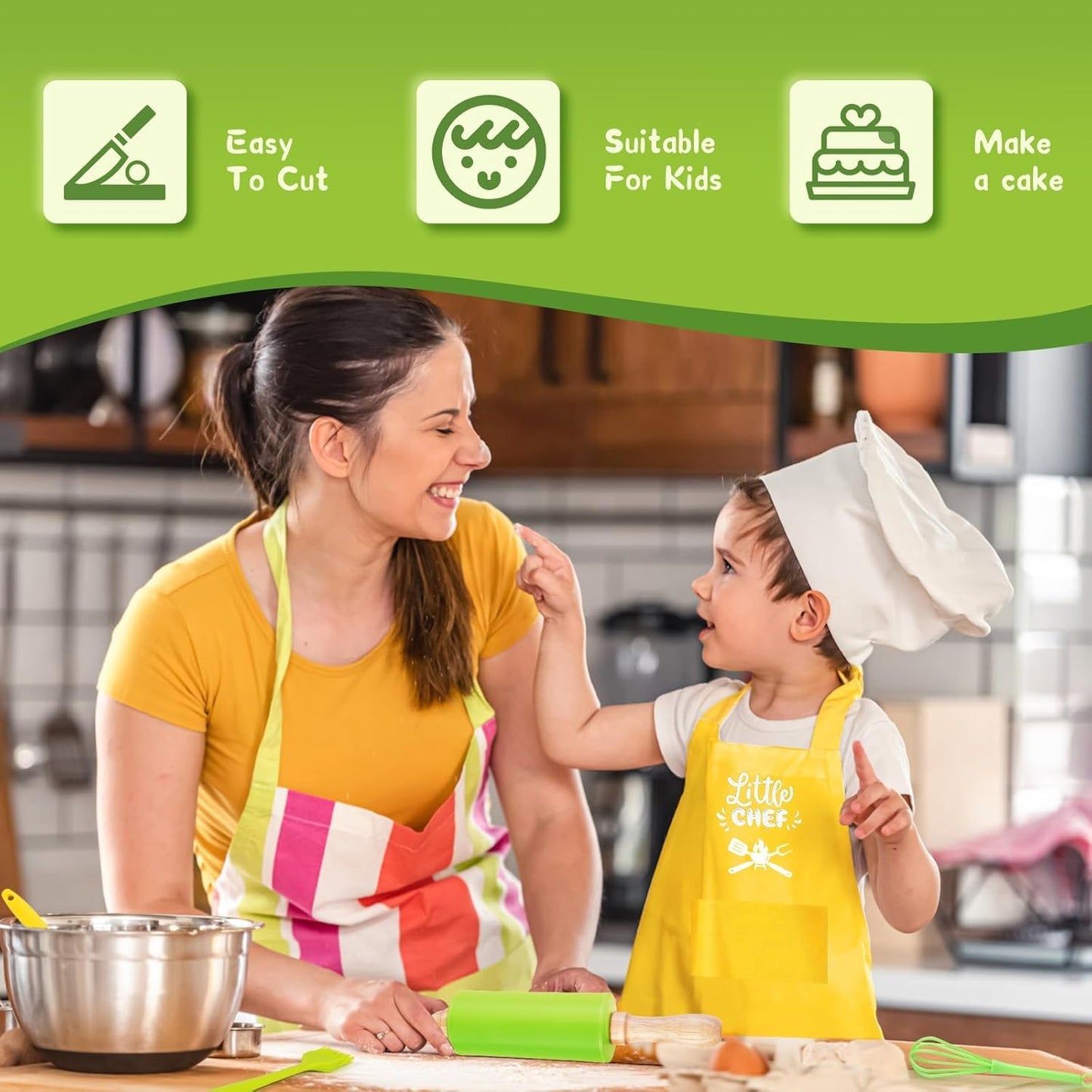 Yeeammk Montessori Kitchen Tools for Toddlers — 21pc Kids Cooking Set