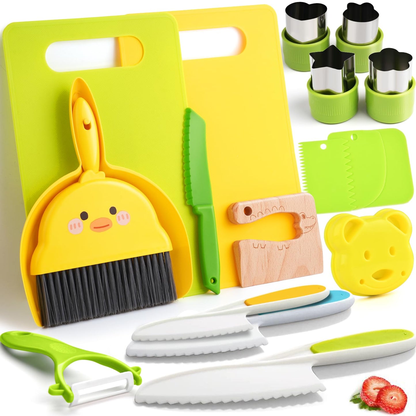 Yeeammk Kids Kitchen Tools – 19-Piece Montessori Toddler Chef Set