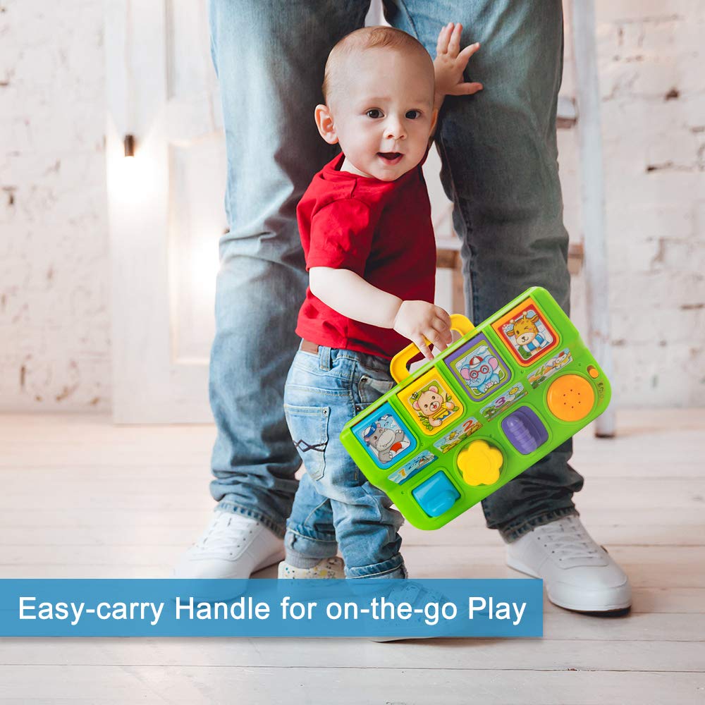 YEEBAY Interactive Pop-Up Animals Toy – Music & Sounds for Toddlers