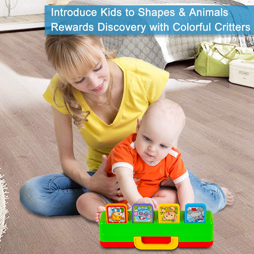 YEEBAY Interactive Pop-Up Animals Toy – Music & Sounds for Toddlers