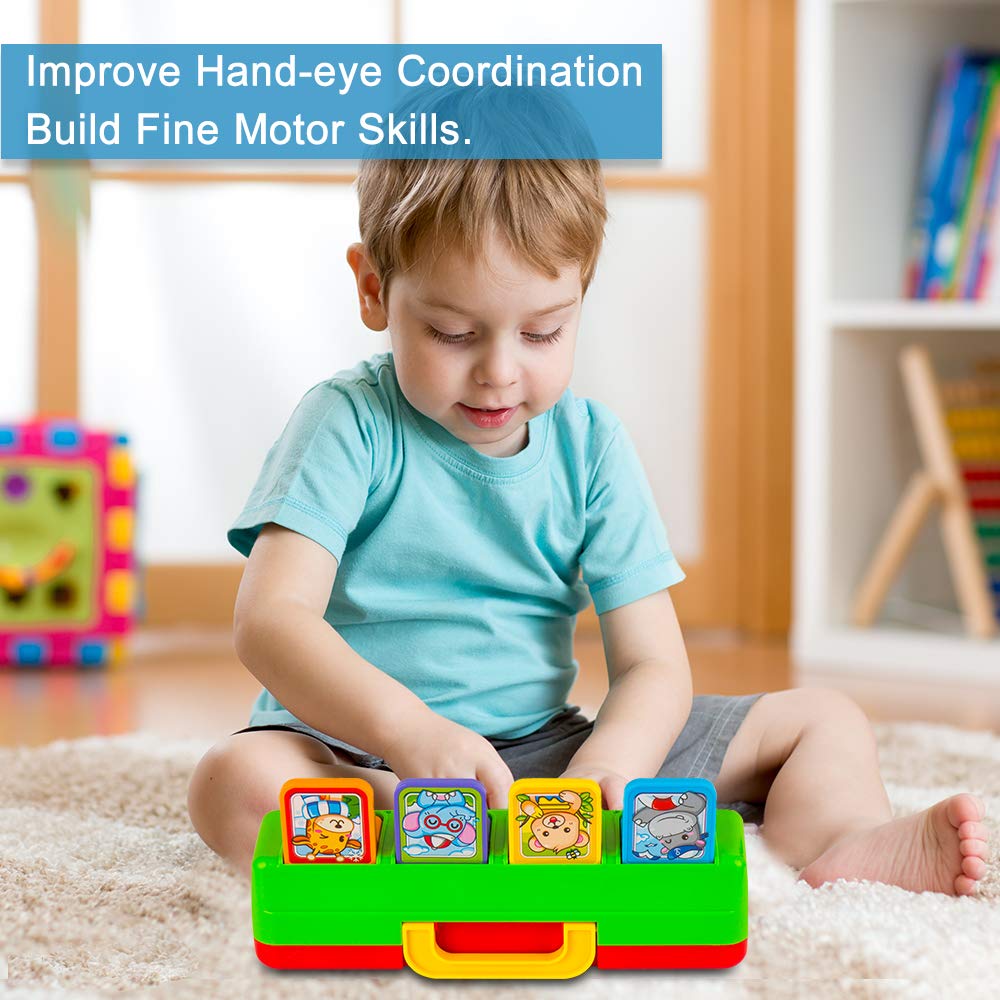 YEEBAY Interactive Pop-Up Animals Toy – Music & Sounds for Toddlers