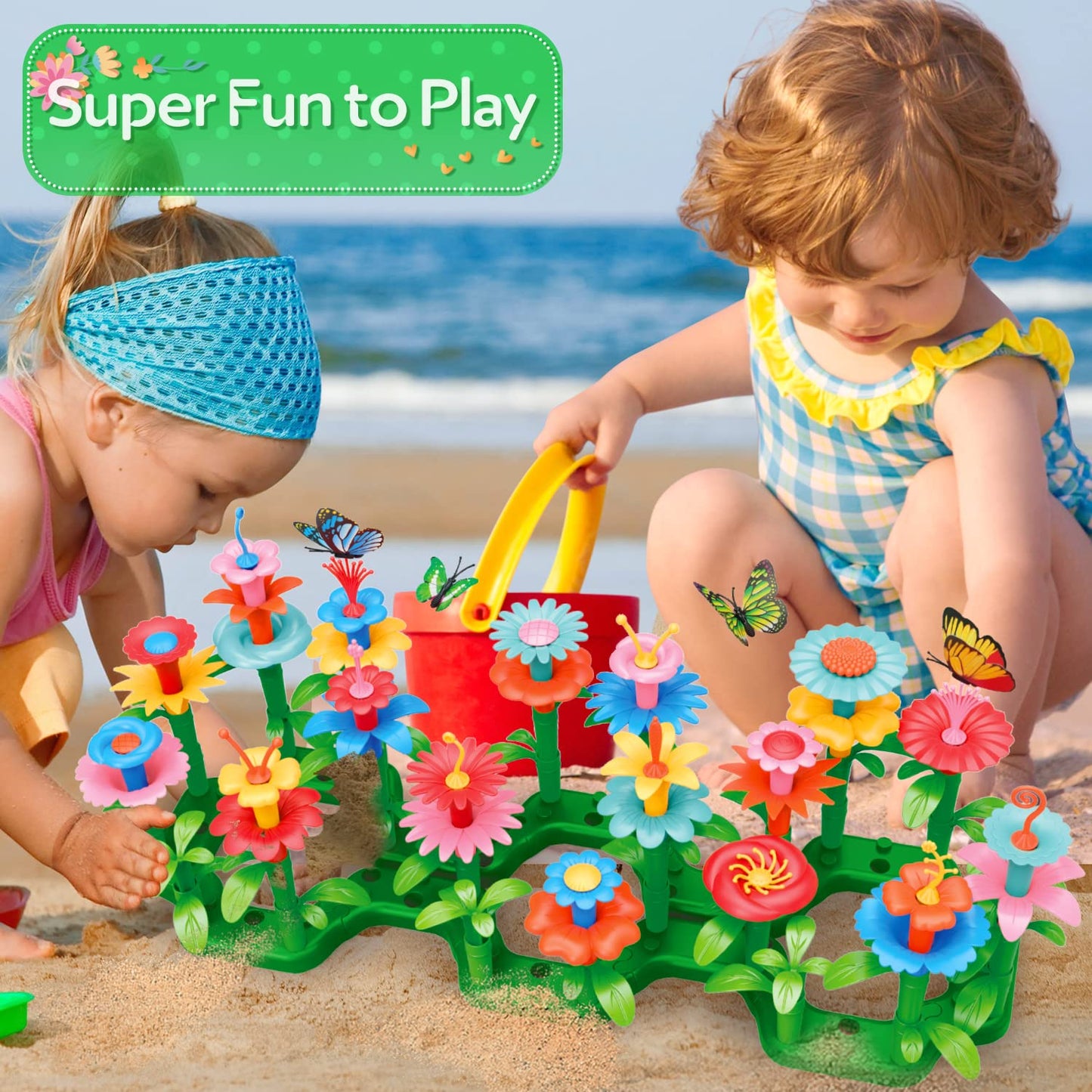 YEEBAY Flower Garden Building Toys – 148-Piece STEM Kit for Girls Aged 3-7