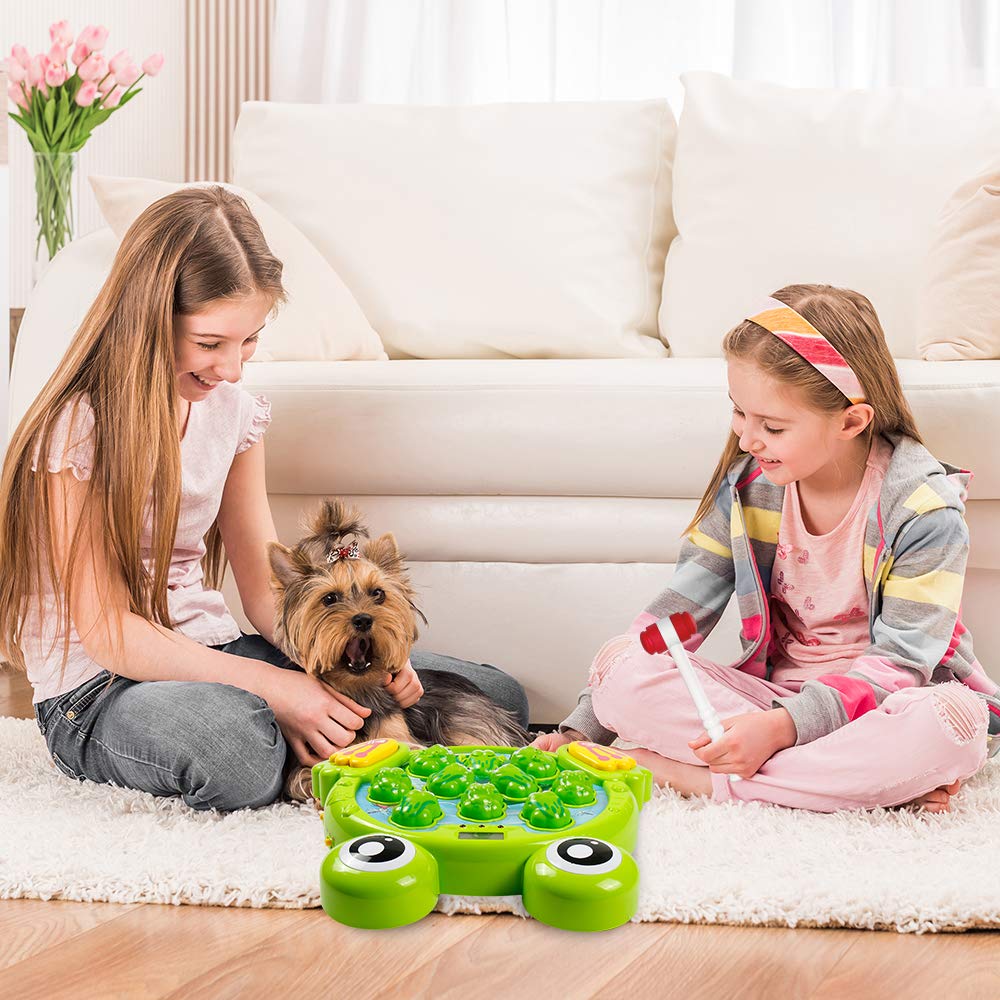 YEEBAY Whack A Frog Game with 2 Hammers – Toddler Development Toy for Kids Aged 2+