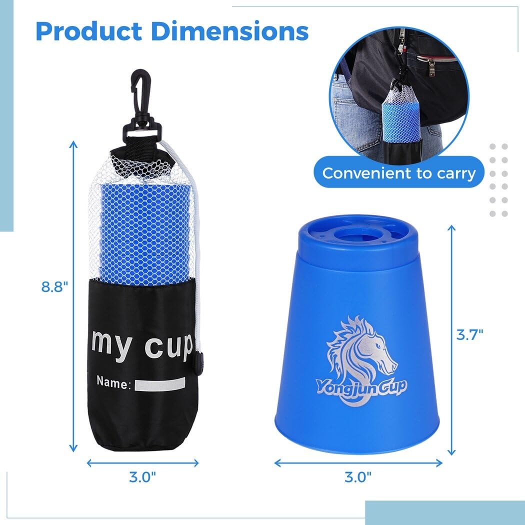 yeesport 24 Pcs Sport Stacking Cups — Family Fun, Blue & Green