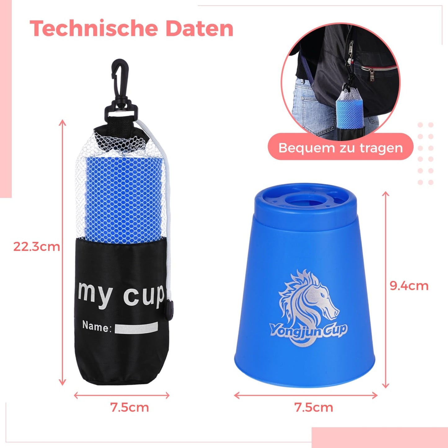 yeesport 48 Pcs Sport Stacking Cups | Family-friendly Speed Stacking Game for Kids & Adults