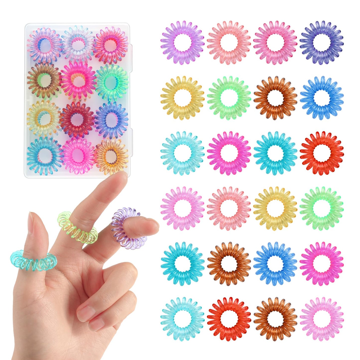 Yeetec 24 Pack Sensory Rings – Silent Fidget Toys for Stress Relief in Random Colors