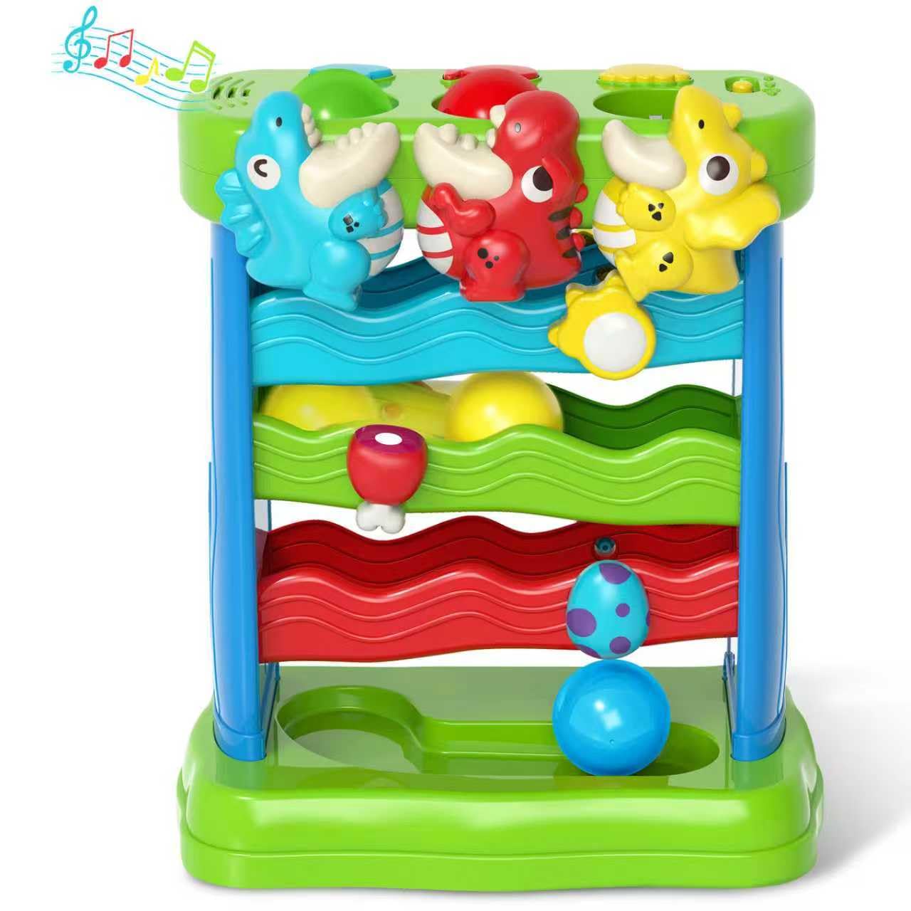 YEGEER Musical Dinosaur Toy for Toddlers 1-2 | Montessori Feeding & Learning
