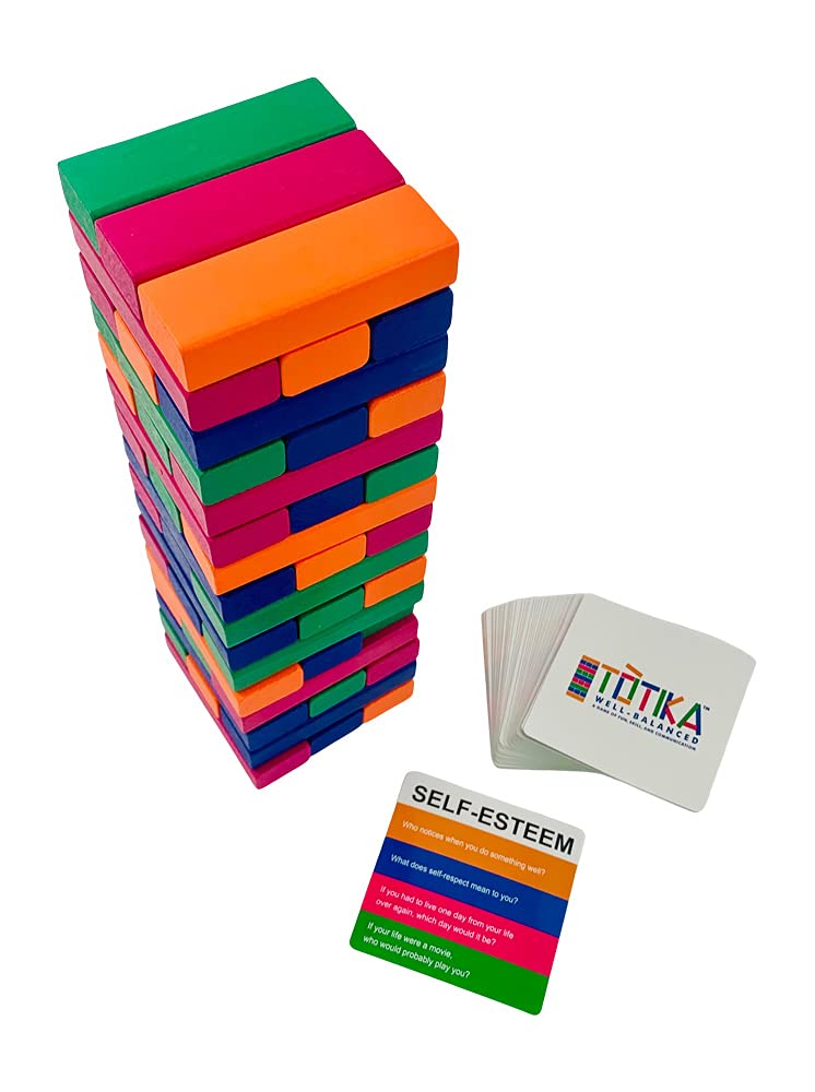 YEHUA! Totika Therapy Game: 48 Stackable Blocks for Self-Esteem & Life Skills