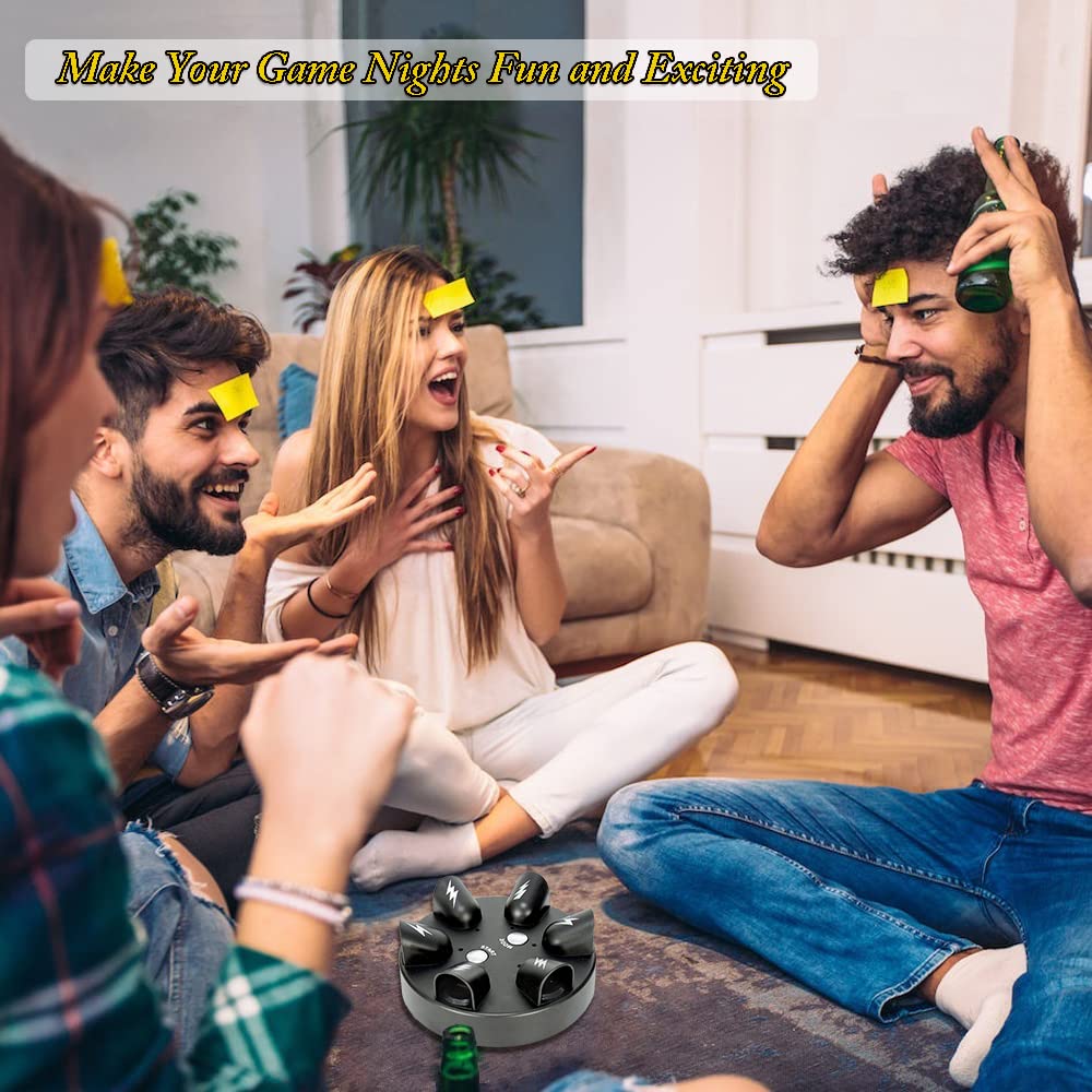 YEIBOBO Shock Roulette Party Game – Electric Finger Shocking Roulette for 2-6 Players