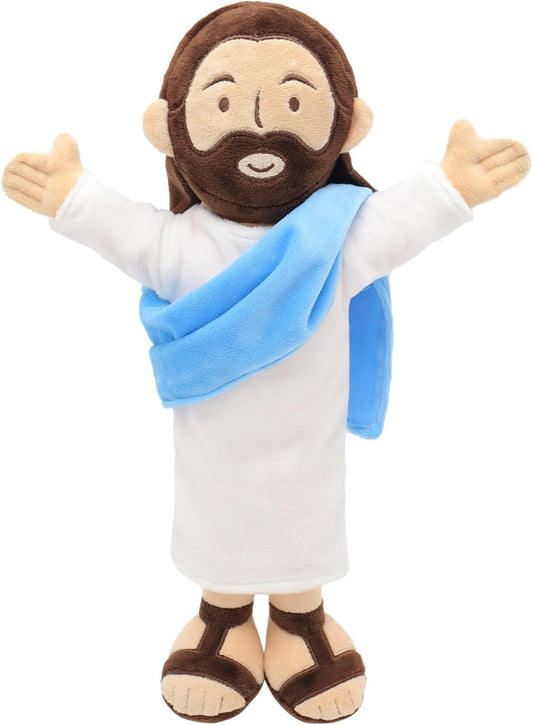 Yelakey 13-Inch Jesus Plush – Soft Jesus Stuffed Doll for Easter, Christmas & Church Decor (Brown)
