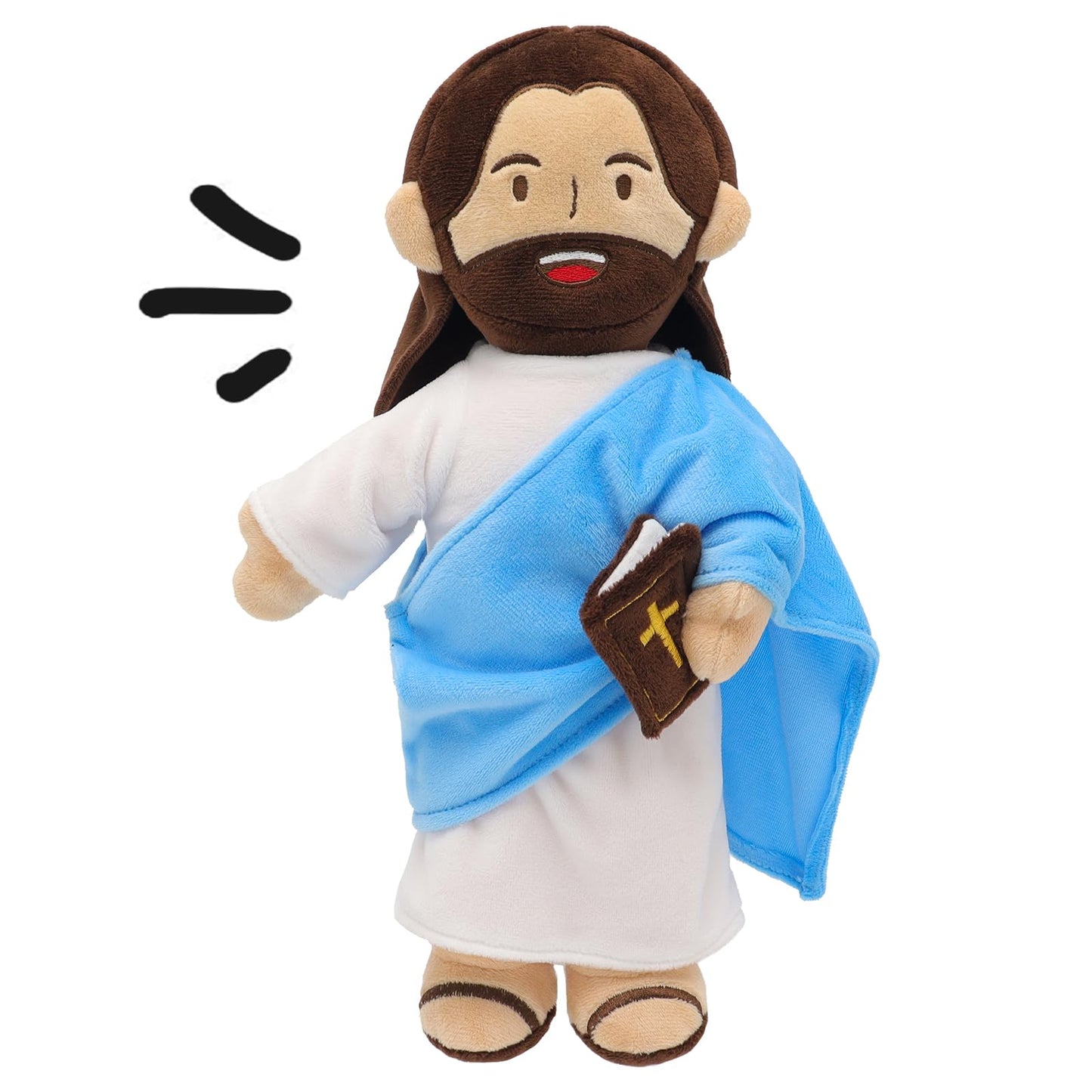 Yelakey Jesus Plush – 13-Inch Talking Bible Doll with 20 Verses & 3 Bible Music
