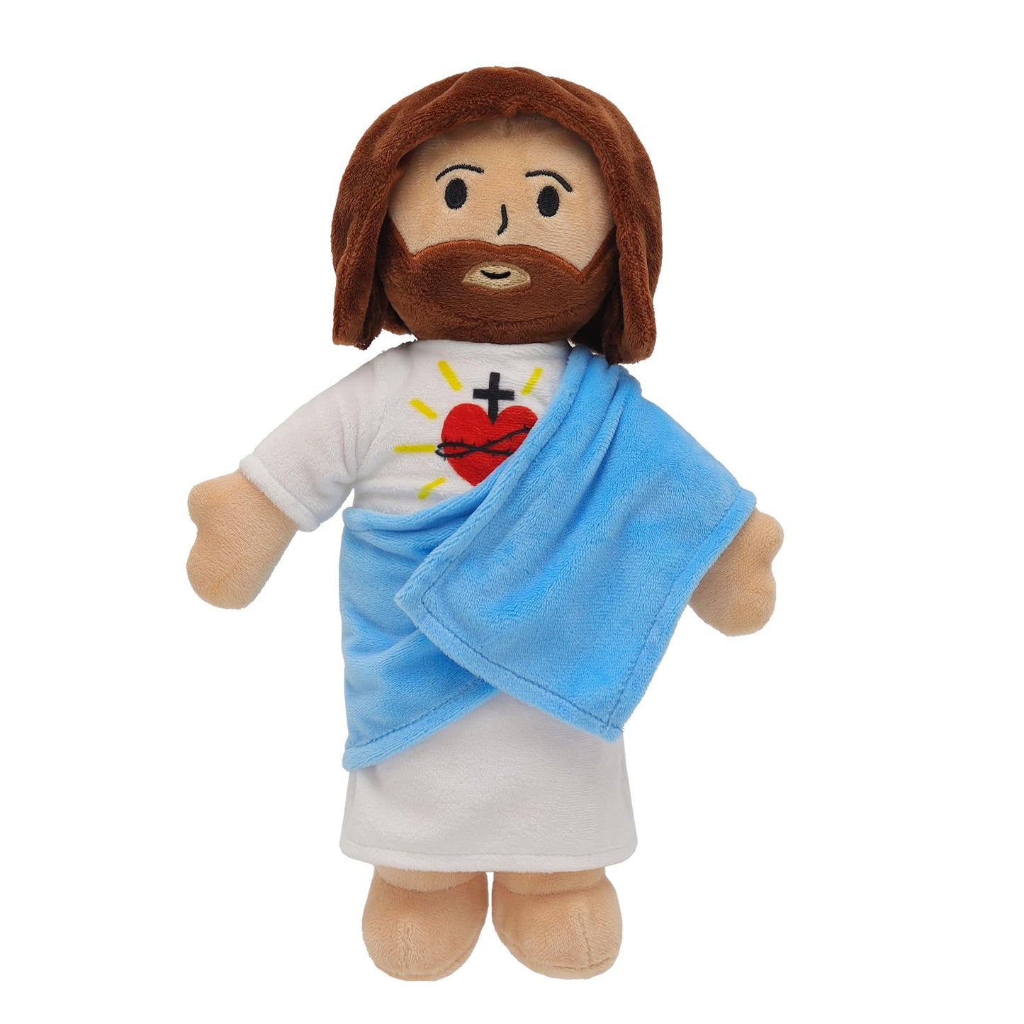 Yelakey 13-Inch Jesus Plush Toy | Heart of Jesus Plushie for Kids, Church & Easter Gift