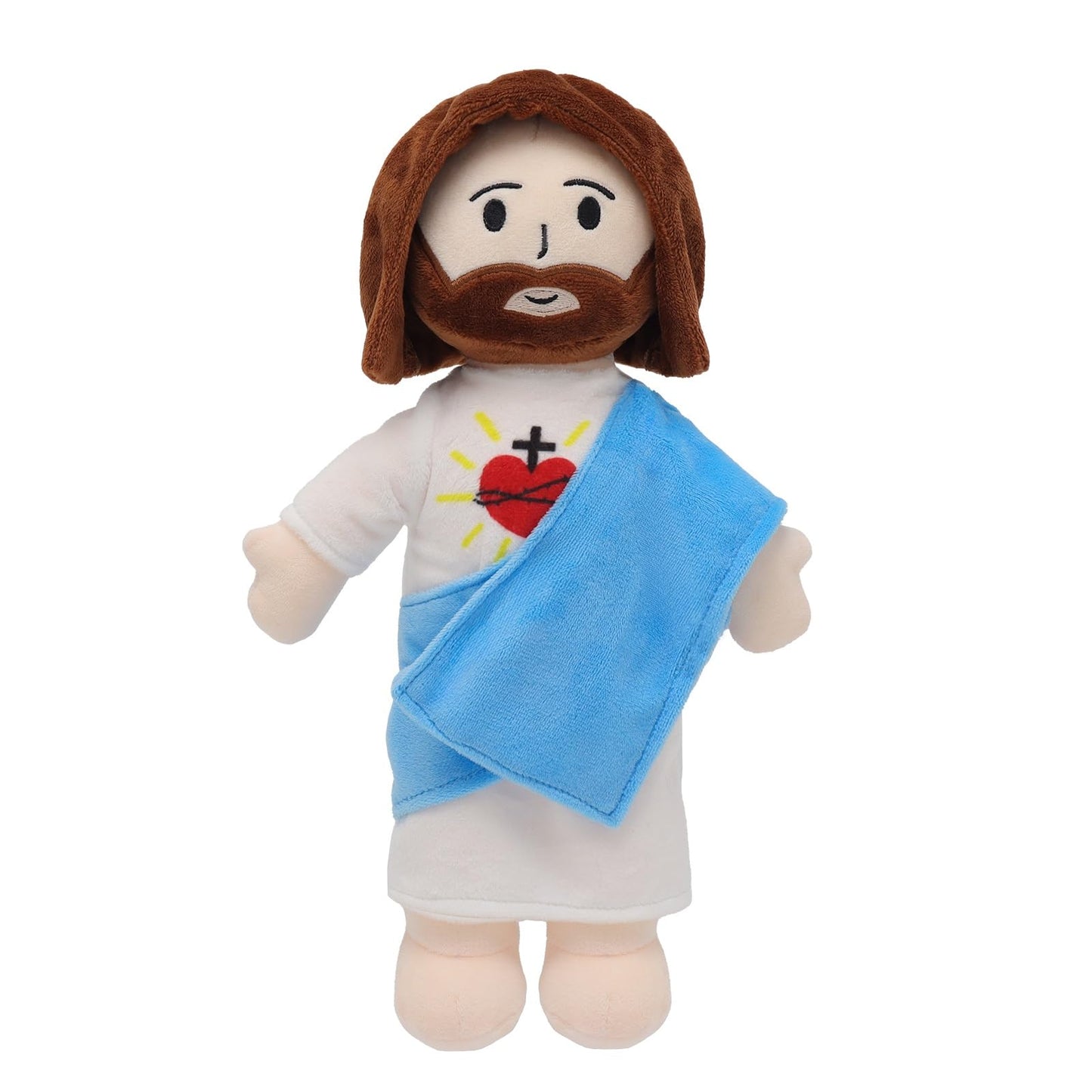 Yelakey 13-Inch Jesus Plush Toy – Heart of Jesus Plushie for Kids, Church & Easter Gifts