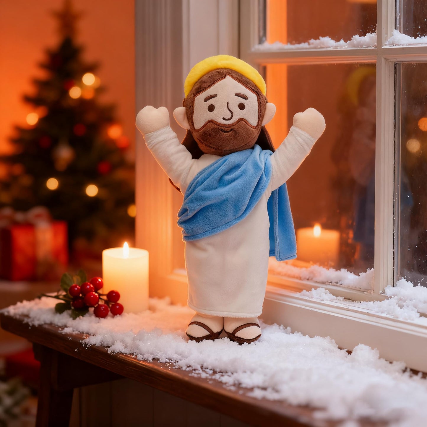 Yelakey 13-inch Jesus Plush Doll – Soft Christian Plushie for Easter, Christmas & Gifts