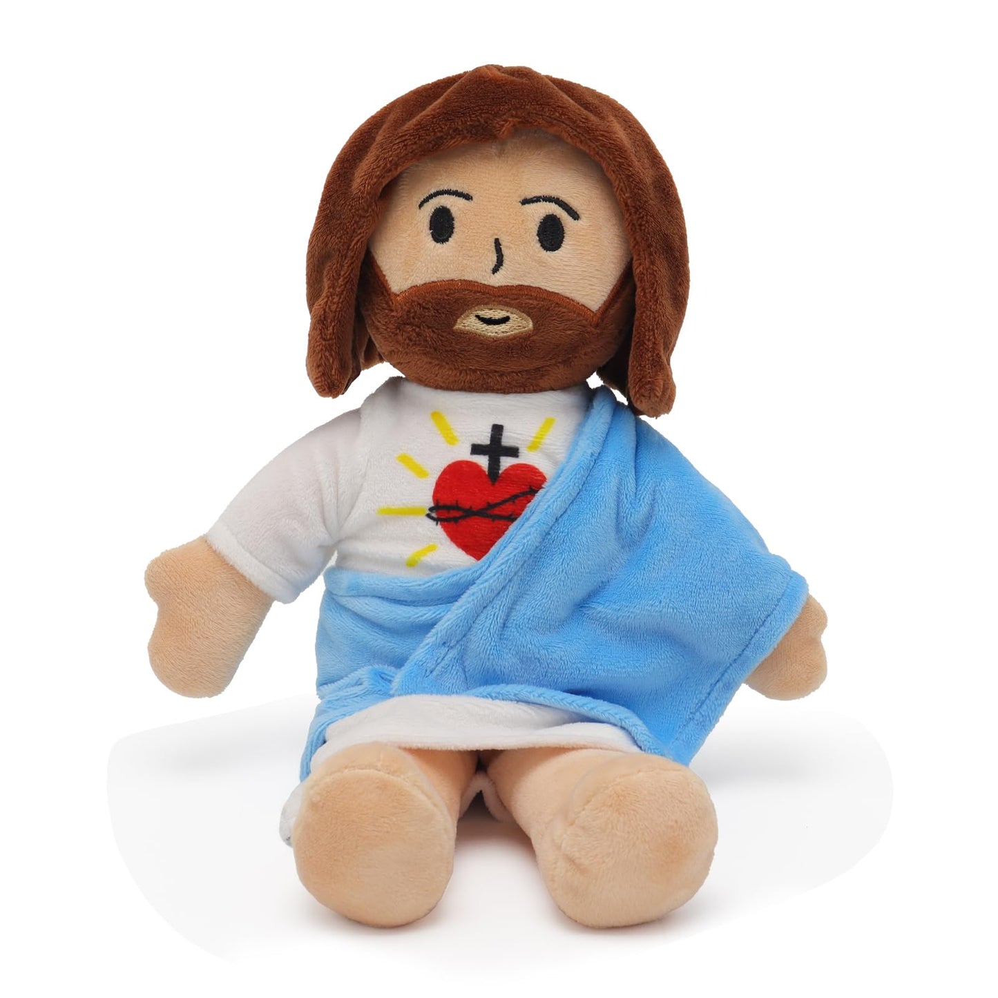 Yelakey 13-Inch Jesus Plush Toy | Heart of Jesus Plushie for Kids, Church & Easter Gift
