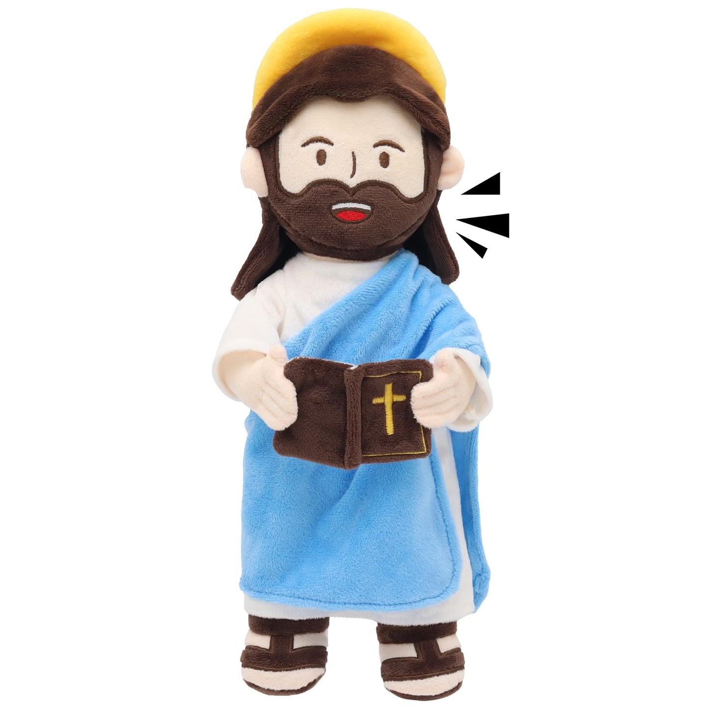 Yelakey Jesus Plush Talking Doll with Halo – 13.4 inch Interactive Bible Verse Plush for Kids