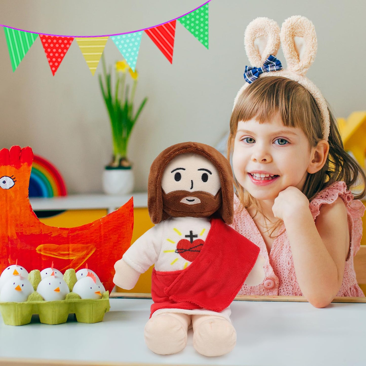 Yelakey 13-Inch Jesus Plush Toy – Soft, Safe Comfort for Kids