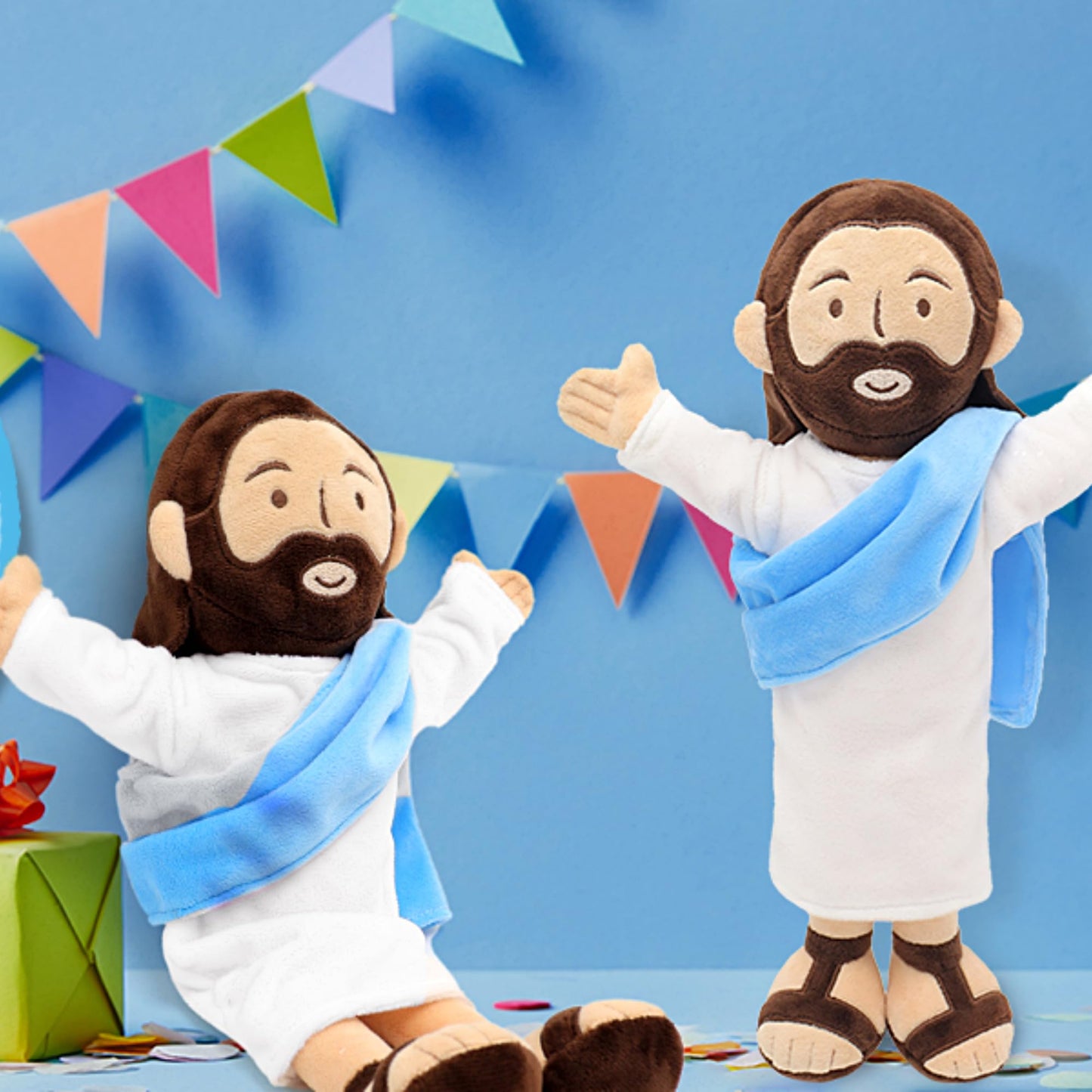 Yelakey 13-Inch Jesus Plush – Soft Jesus Stuffed Doll for Easter, Christmas & Church Decor (Brown)