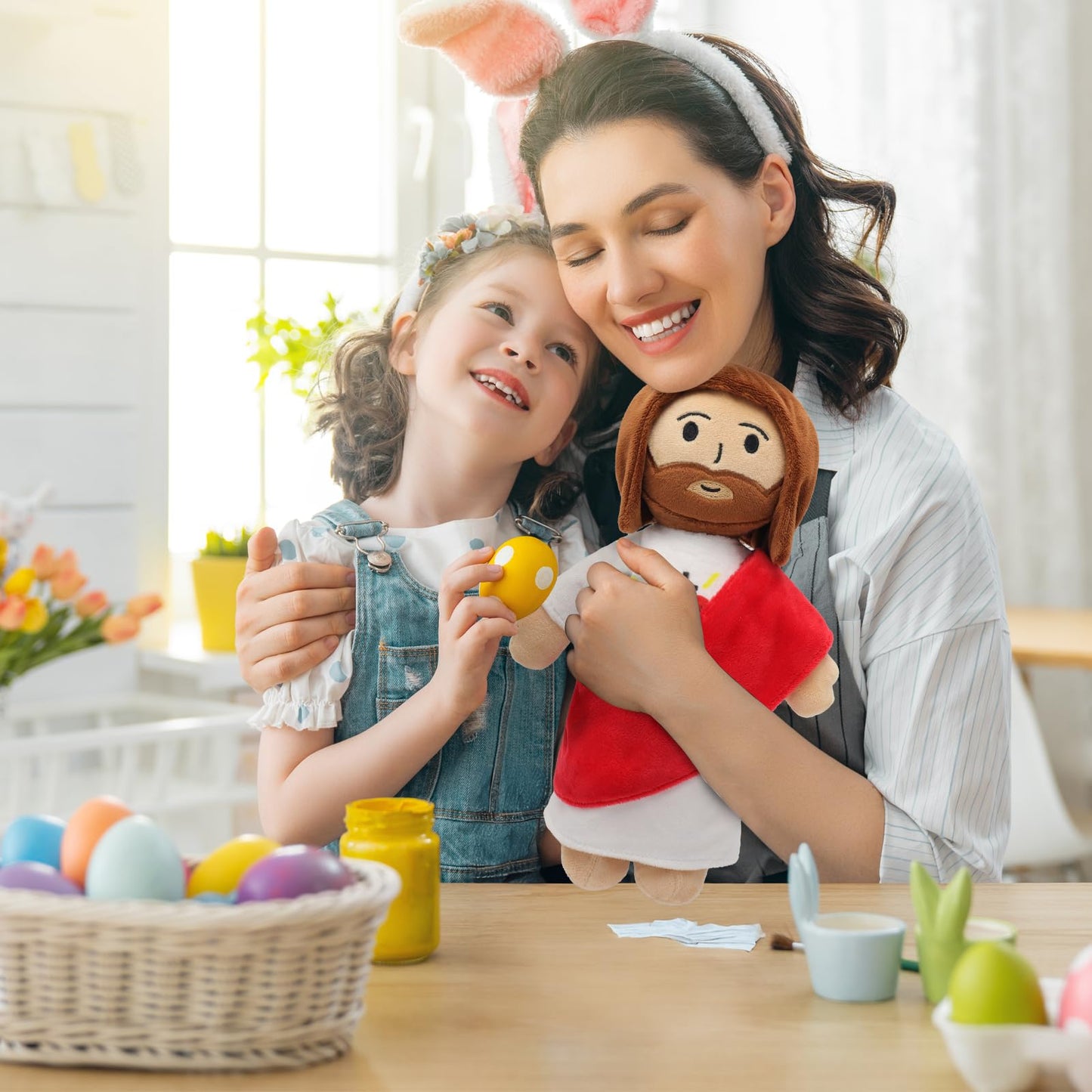 Yelakey 13-Inch Jesus Plush Toy – Heart of Jesus Plushie for Kids
