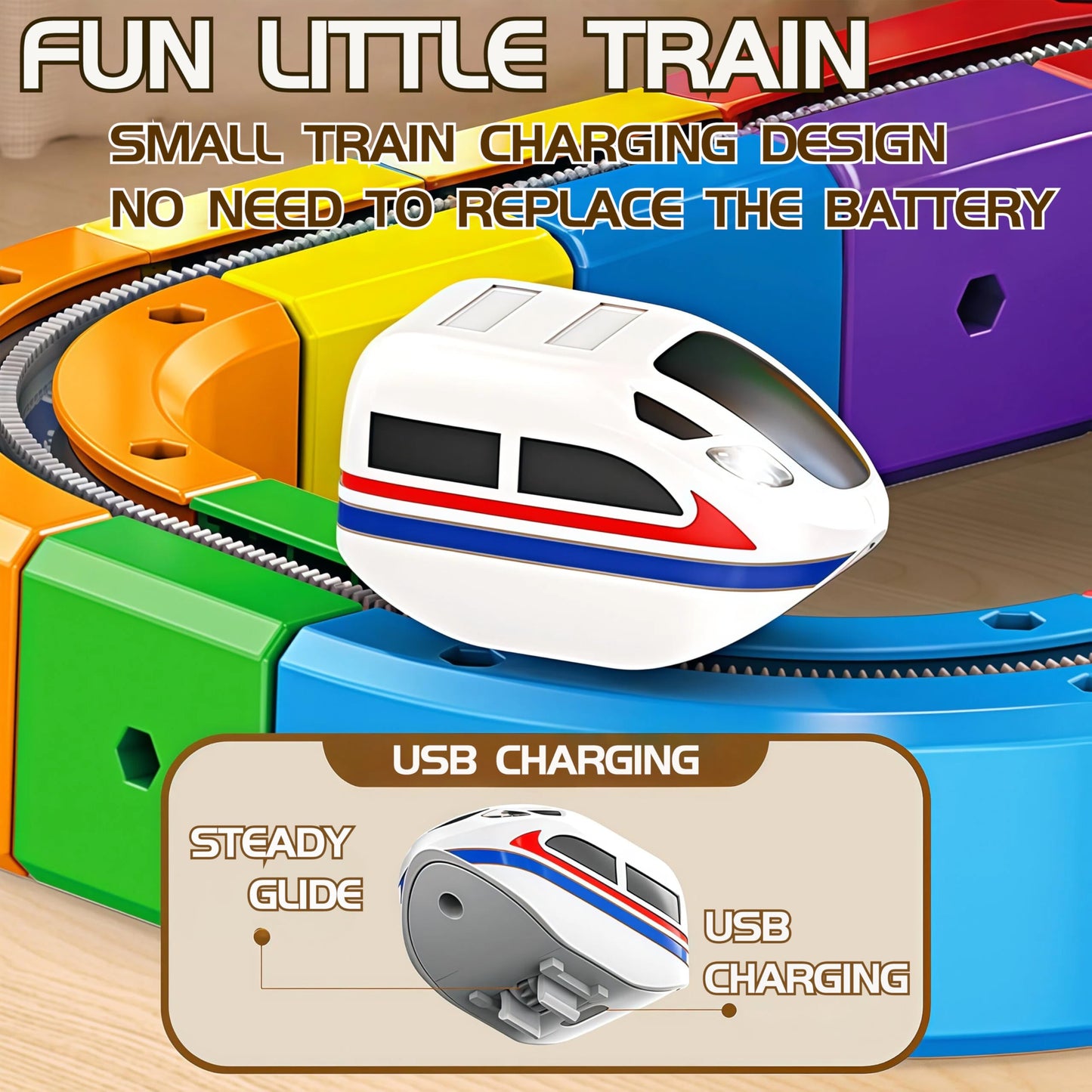 YELEONGY 123PCS Trackfusion Magnetic Monorail Train Set – Magnetic Monorail & Gravity Tracks for Kids Aged 4-8