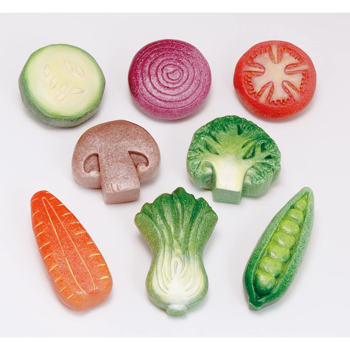 Yellow Door Vegetable Sensory Play Stones – 8 Real-Looking Stones for Mud Kitchen & Imaginative Play